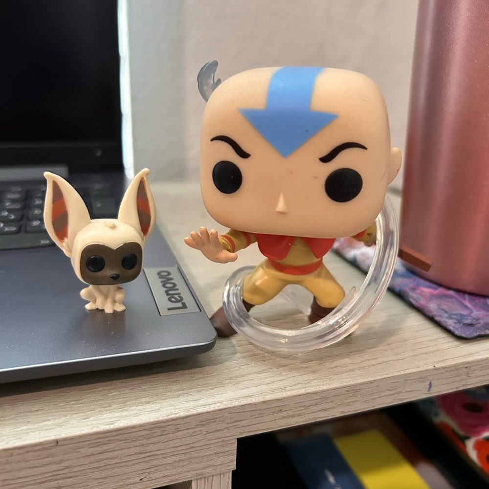 Funko Aang and Momo Pop Figures - (loose, no box)